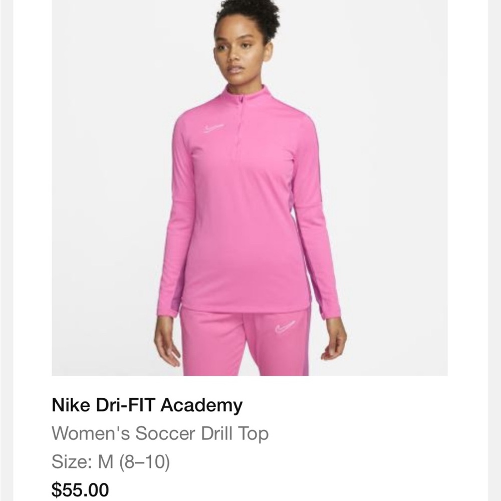 NWT NIKE DRI-FIT ACADEMY, Women’s Soccer Drill Top - Medium
